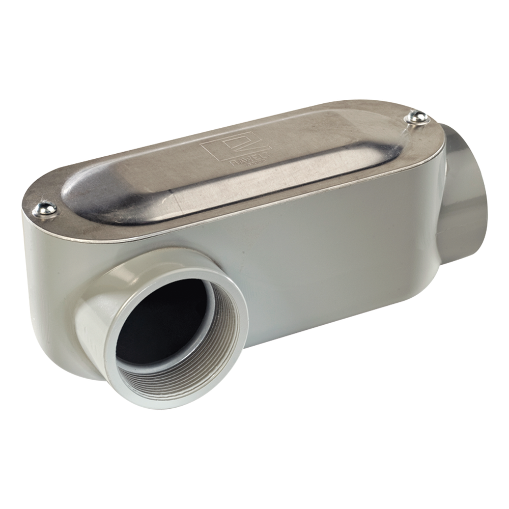 Caja Oval Roscada tipo LR de 1" (25.4 mm) / Incluye tapa y tornillos.