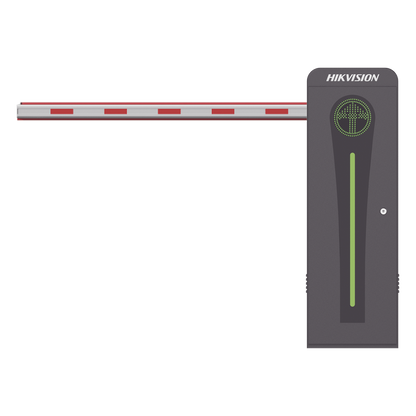 Barrera Vehicular con Brazo Iluminado Led 4 mts INCLUIDO / Izquierda / Alto Desempeño / Brushless / Semáforo Rojo-Verde en Gabinete / Incluye 2