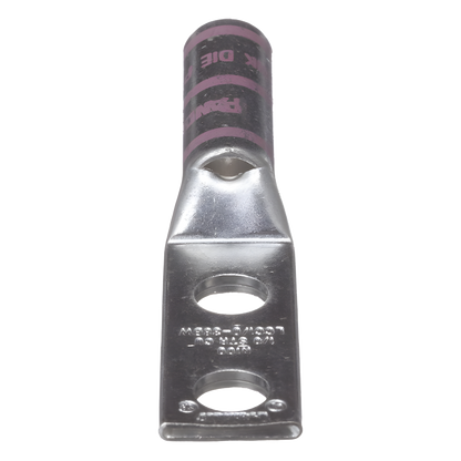 Zapata de compresión LCC1/0-38DW-X para cal. 1/0 Awg, Doble barreno para tornillo prisionero de 3/8, 1 Pz
