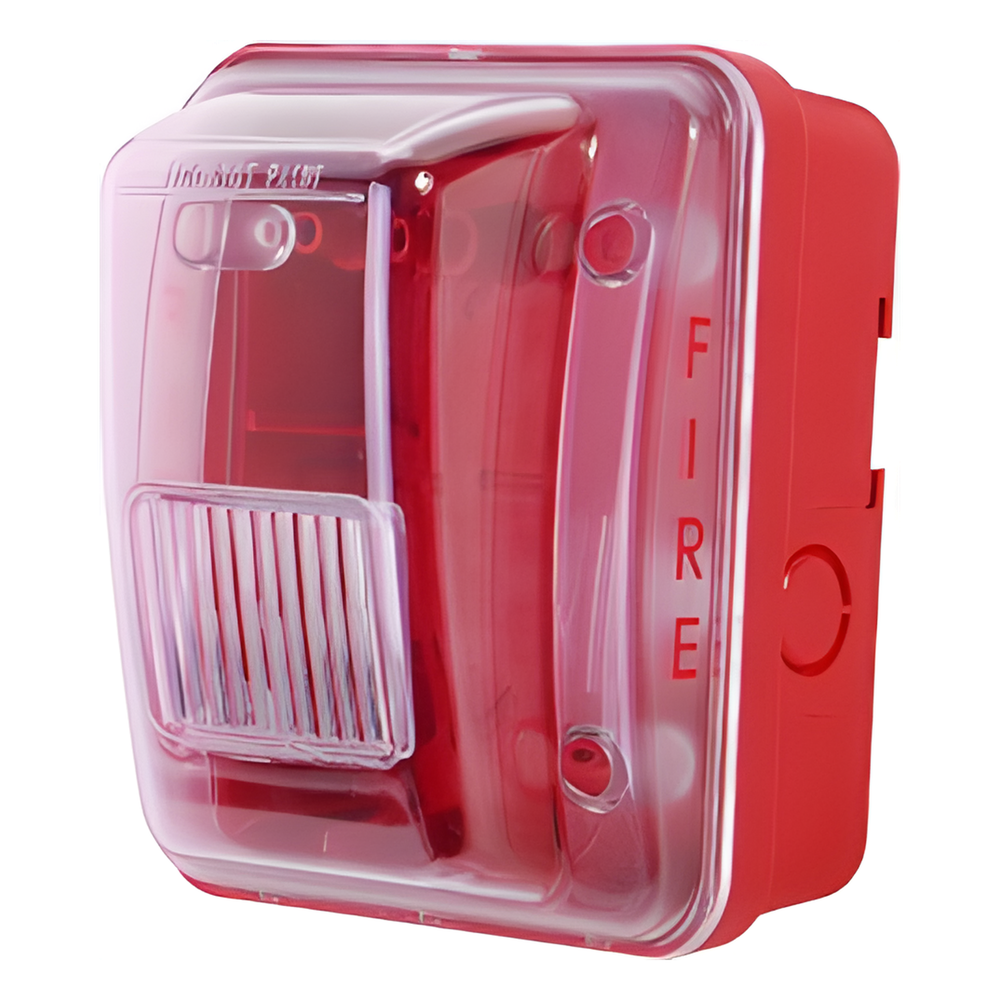 Cubierta para instalar sirenas estrobo en exterior compatible con estrobos sirenas Hochiki color rojo
