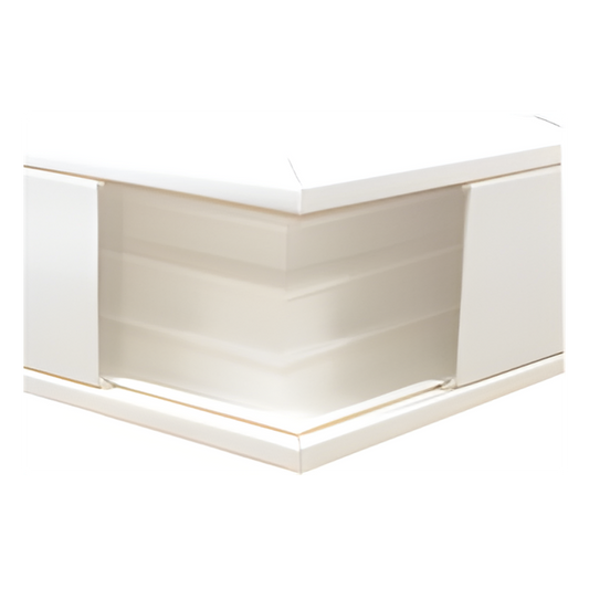 Esquinero exterior color blanco de PVC auto extinguible, para canaleta TEK100 (5576-10100)