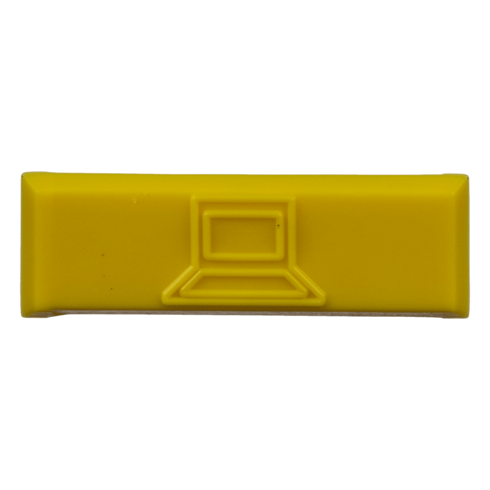 Paquete de 100 Iconos de Datos de Instalación a Presión, Para Jacks Mini-Com de Panduit, De Plástico, Color Amarillo