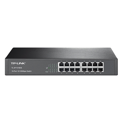 Switch no administrable de 16 puertos 10/100 Mbps de escritorio y para montaje en rack
