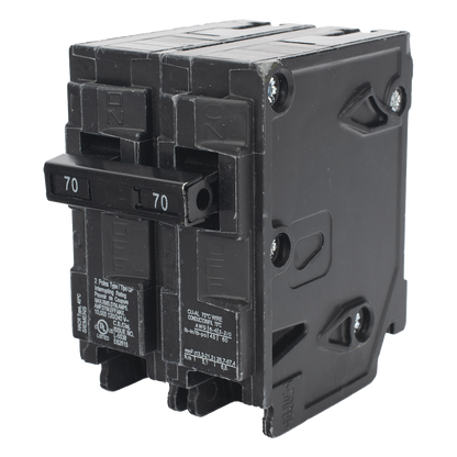 Interruptor automático enchufable tipo QP 2 polos, 70 amp