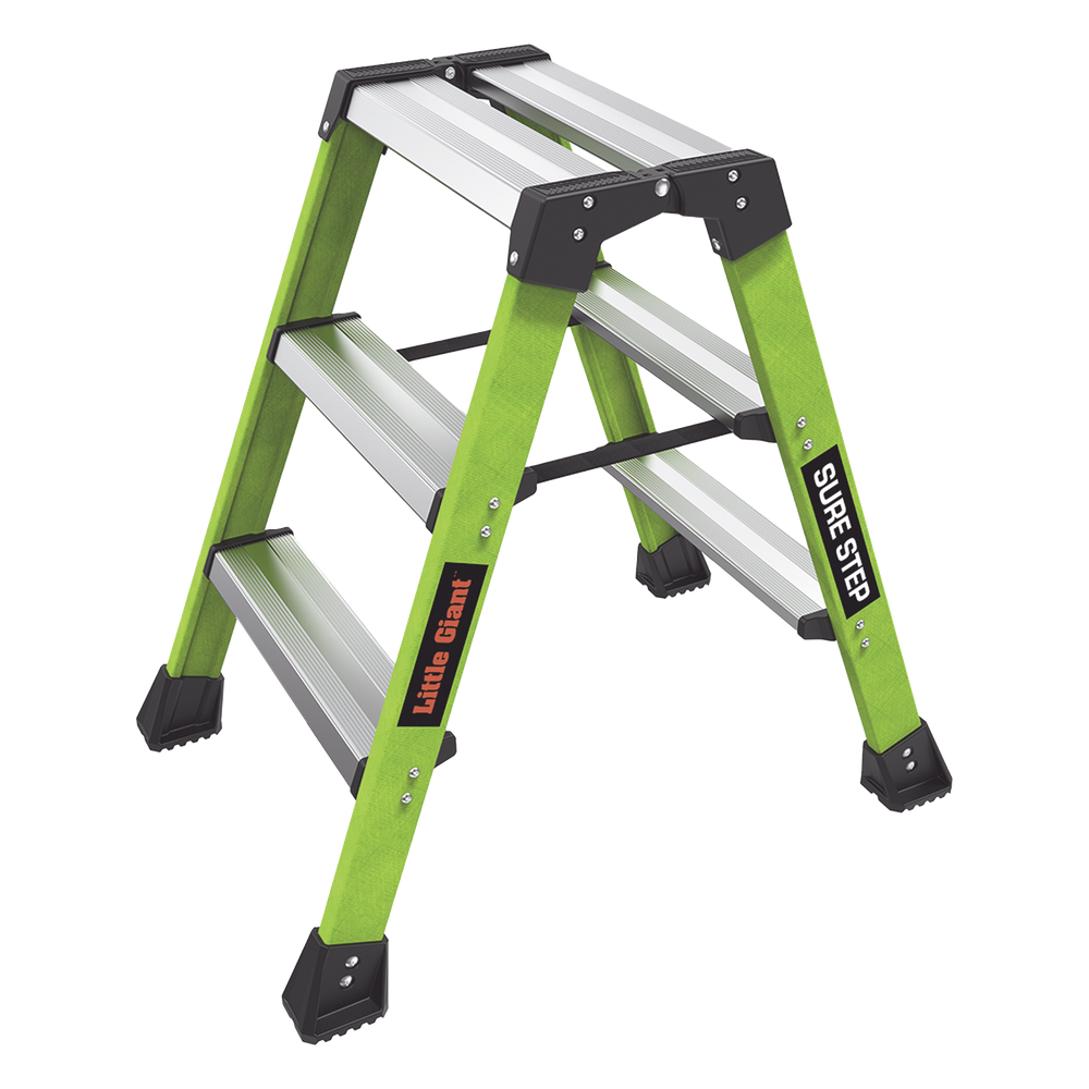 Escalera Plegable 2 Peldaños de Fibra de Vidrio / Tamaño 66 cm ( 2' 2").