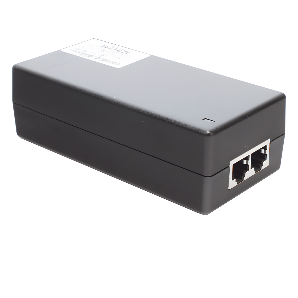 Inyector Hi-PoE 60 W Gigabit / Alimenta Equipos PoE 802.3 af Hasta 15W - PoE at Hasta 30W - PoE bt Hasta 60W / Instalación Para Interior / Alcance de