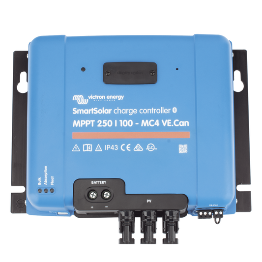 SmartSolar MPPT 250/100-MC4. Controlador Solar MPPT 100A, Voltaje: 48 Vcc. Para uso con Inv. Cargadores Victron