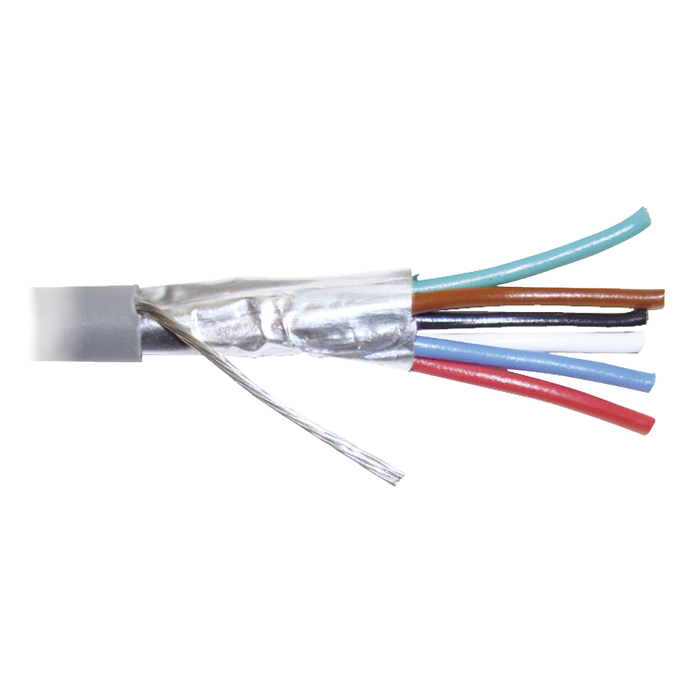 Bobina de 305 Metros (1000 Pies) de Cable 8 Conductores, 22 AWG, Tipo CMR, de Color Gris para Aplicaciones en Alarmas de Intrusión /Control de
