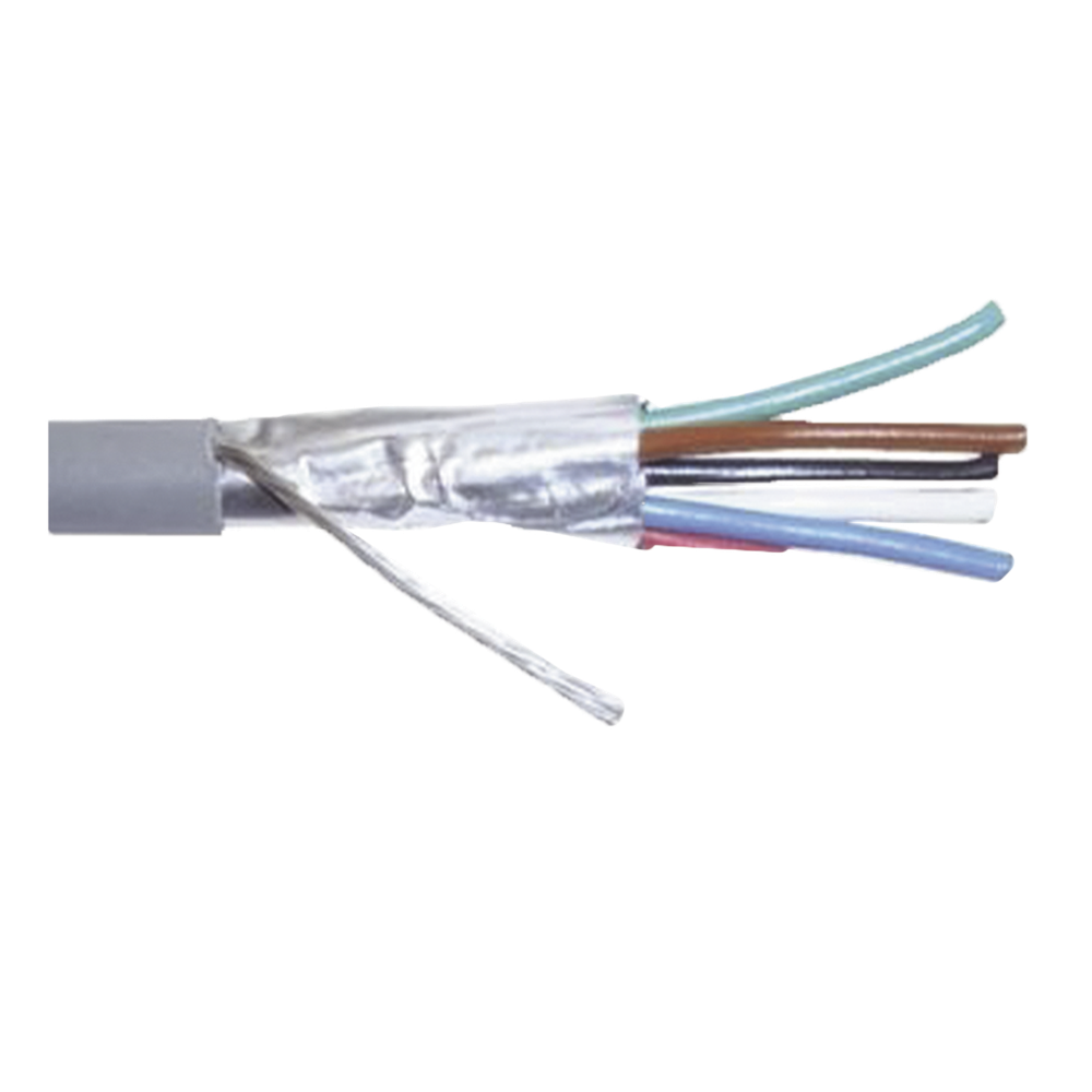 Bobina de 305 m (1000 ft) / Cable para Alarma 6x22 AWG / Blindado / CMR / Gris