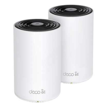 Kit 2 Routers Inalámbricos MESH Interior para Hogar / Doble Banda Wi-Fi 6E AX5400 Mbps / 3 Puerto Gigabit WAN/LAN / 4 Antenas Internas