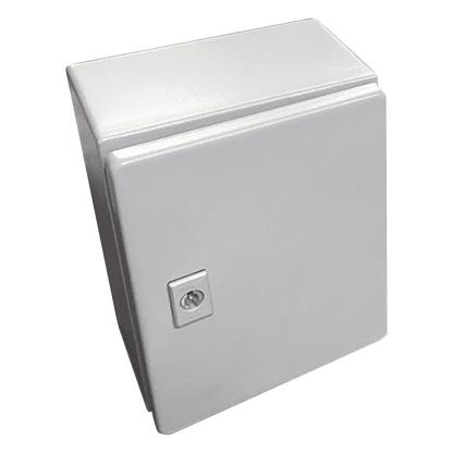 Gabinete de Acero, Nema 4 -IP 66 de 30 x 40 x 20 cm con Platina y certificado UL.