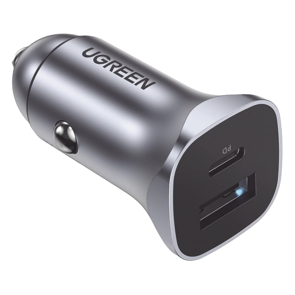 Cargador de Auto 24W | Puerto USB-A y USB-C | Carga Rápida | Compatible con Vehículos de 12 y 24 VCD | PD3.0 + QC3.0 | Indicador Led | Diseño