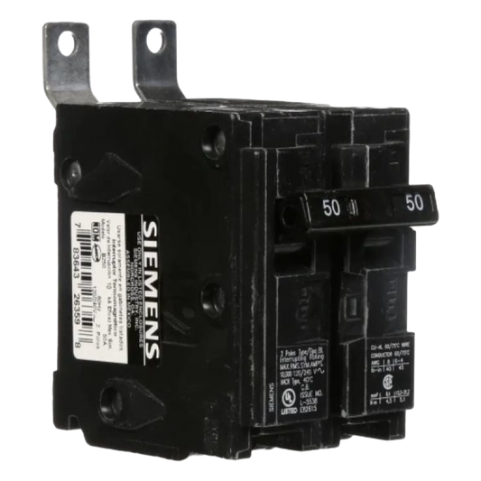 Interruptor automático atornillable tipo BL 2 polos, 50 amp.