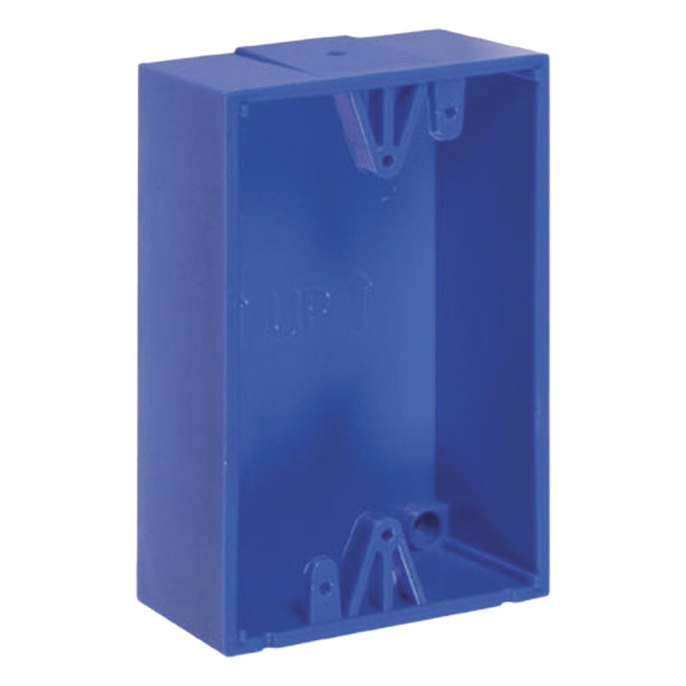 Caja trasera de montaje color azul para estaciones de parada STOPPER