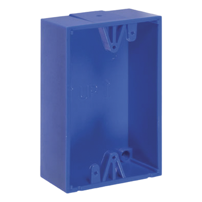 Caja trasera de montaje color azul para estaciones de parada STOPPER
