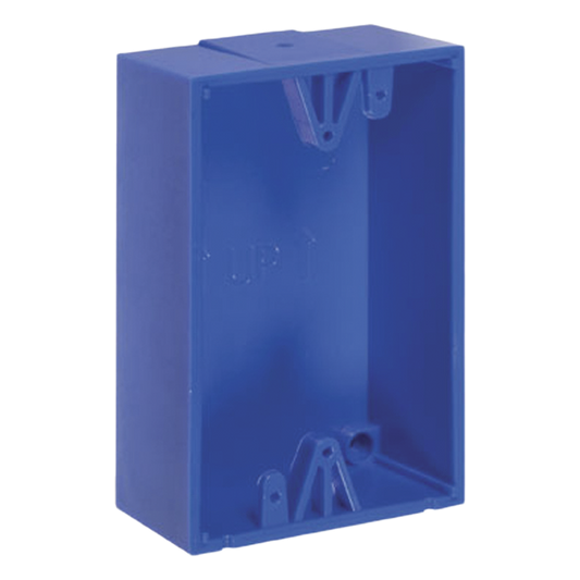 Caja trasera de montaje color azul para estaciones de parada STOPPER