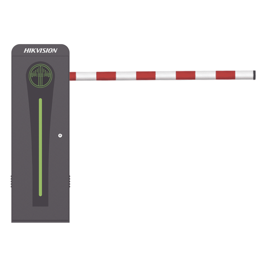 Barrera Vehicular con Brazo Abatible por Colisión 4 mts INCLUIDO / Derecha / Alto Desempeño / Brushless / Semáforo Rojo-Verde en Gabinete / Incluye 2