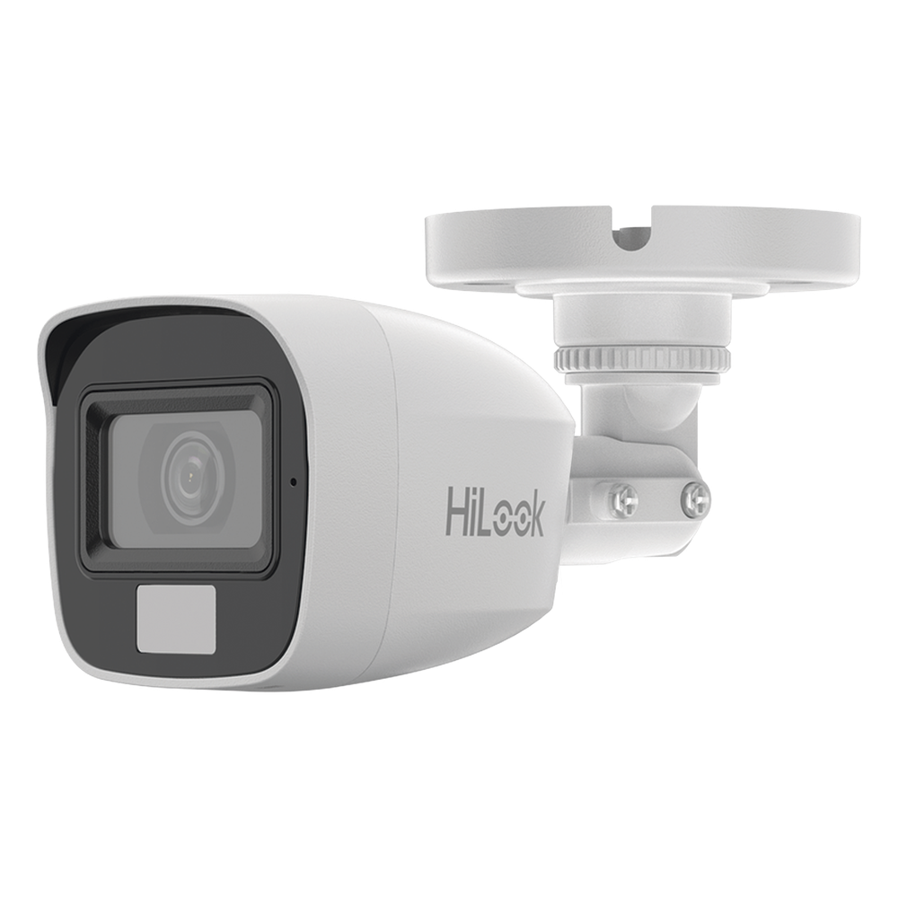 [Dual Light + ColorVu] Bala TURBOHD 3K megapixel / 20 mts IR + 20 mts luz blanca / Lente 2.8 (105° de Visión) / Exterior IP66 / Audio por Coaxitron