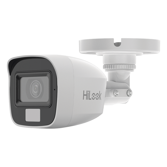 [Dual Light + ColorVu] Bala TURBOHD 3K megapixel / 20 mts IR + 20 mts luz blanca / Lente 2.8 (105° de Visión) / Exterior IP66 / Audio por Coaxitron
