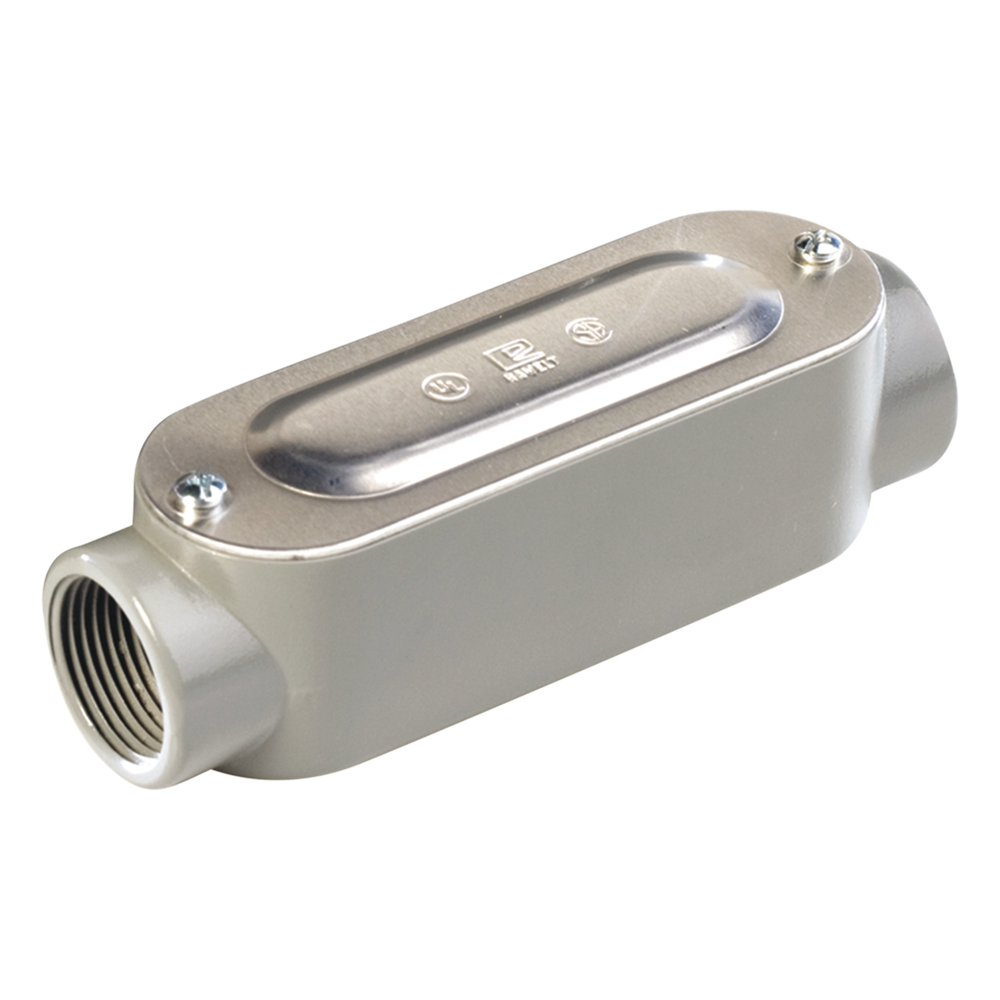 Caja oval roscada tipo C de 2" (50.8 mm) Incluye tapa y tornillos.
