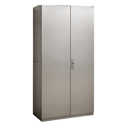 Gabinete de Acero Inoxidable IP55 (1000 x 2200 x 400 mm) con Placa Interna Galvanizada.