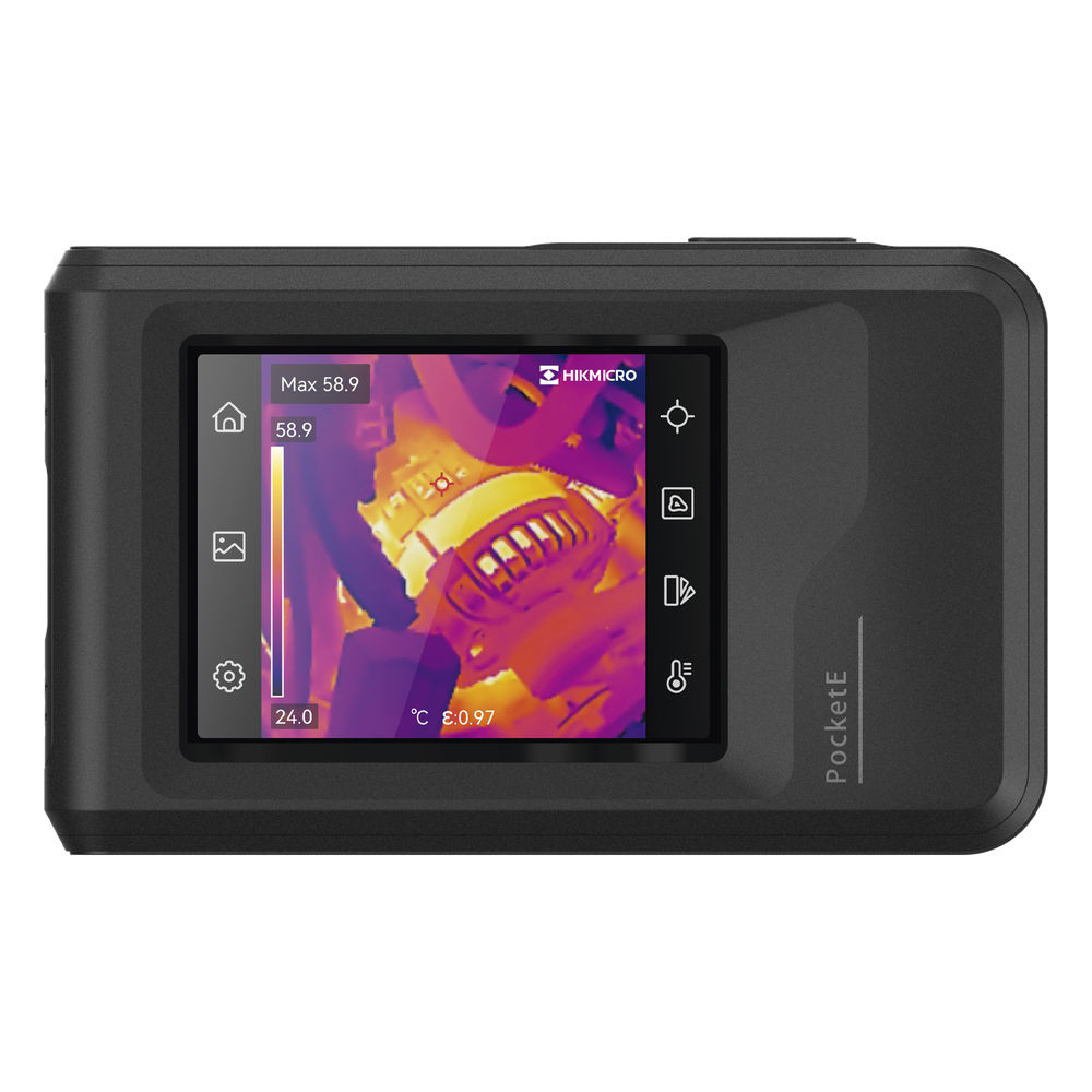 POCKET-E - Cámara Termográfica Portátil Lente Térmico 1.35 mm (96 x 96) pixeles / Lente Optico (640 × 480) / WiFi / IP54 / Memoria interna 4 Gb
