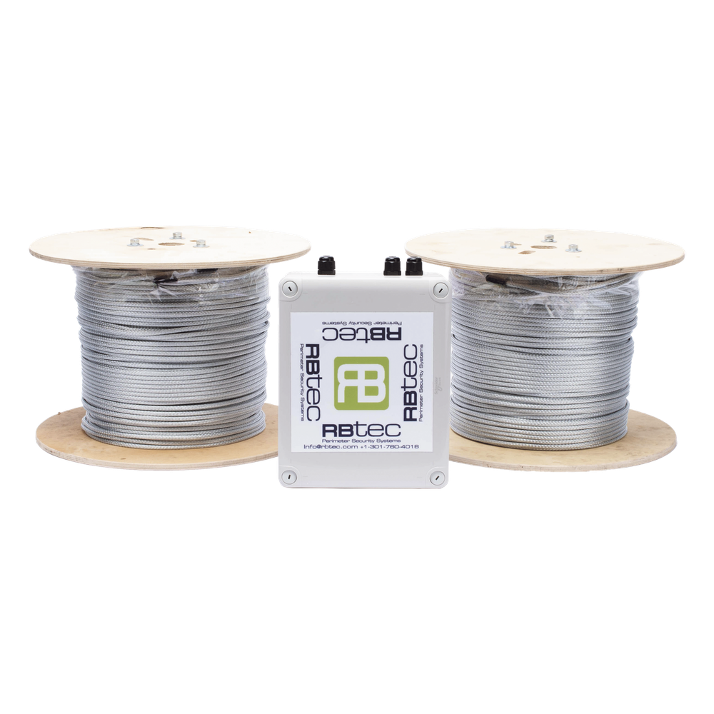 Cable Sensor Perimetral IRONCLAD / 610 m (2,000 ft) / 2 Zonas / Cerca Ciclónica / Sin Falsas Alarmas por Viento / Tarjeta LPU400 / Calibración por