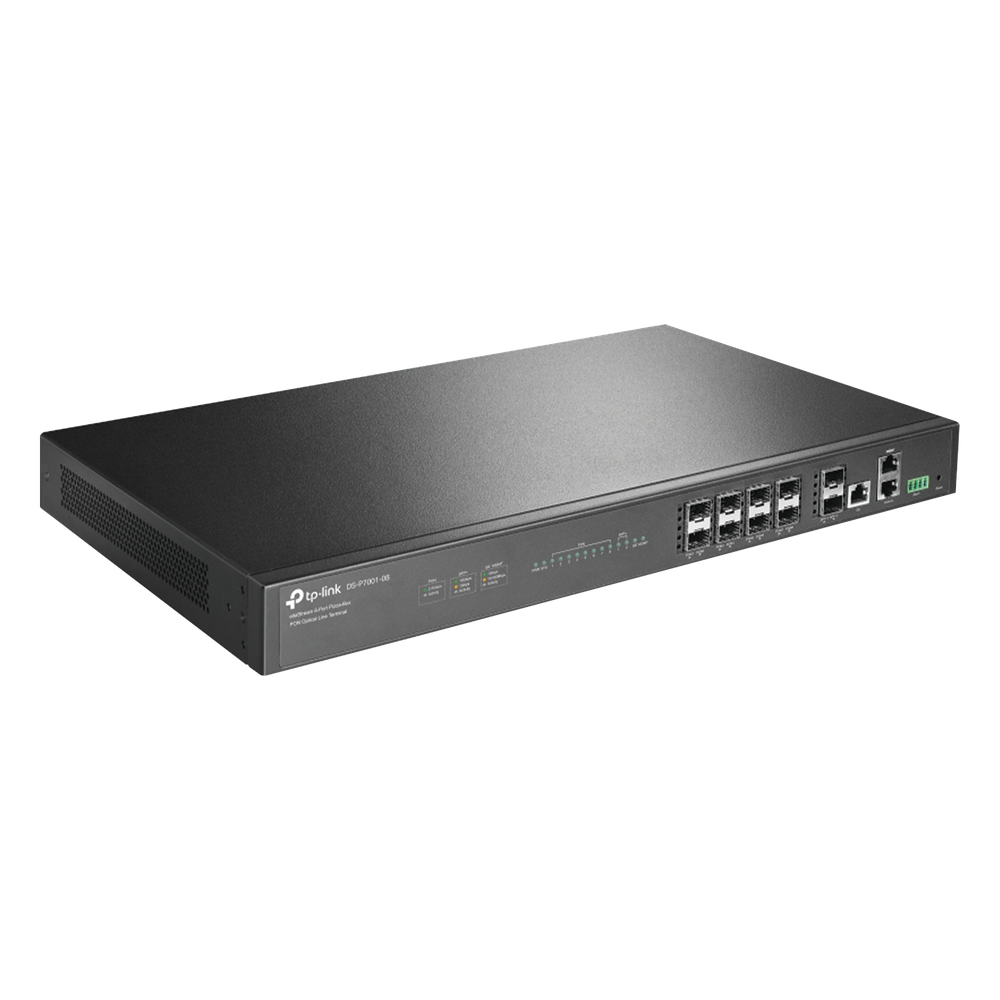 Deltra Stream - OLT de 8 Puertos GPON / Conexión Hasta 1,024 ONUs / 1 Puerto Gigabit RJ45 Uplink / 2 Puertos SFP+ 10GbE Uplink / Fuentes Redundantes