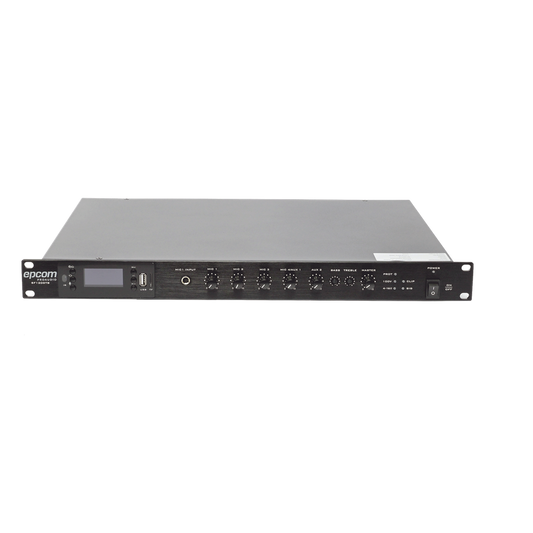 Amplificador Mezclador | 120W RMS | Sistema 100V y Baja Impedancia | MP3 | Tuner | Bluetooth | Música ambiental y Voceo