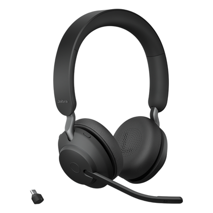 Jabra Evolve2 65, Auricular Stereo Versión MS / Dongle USB-C Link 380c / Cancelación de Ruido (26599-999-899)
