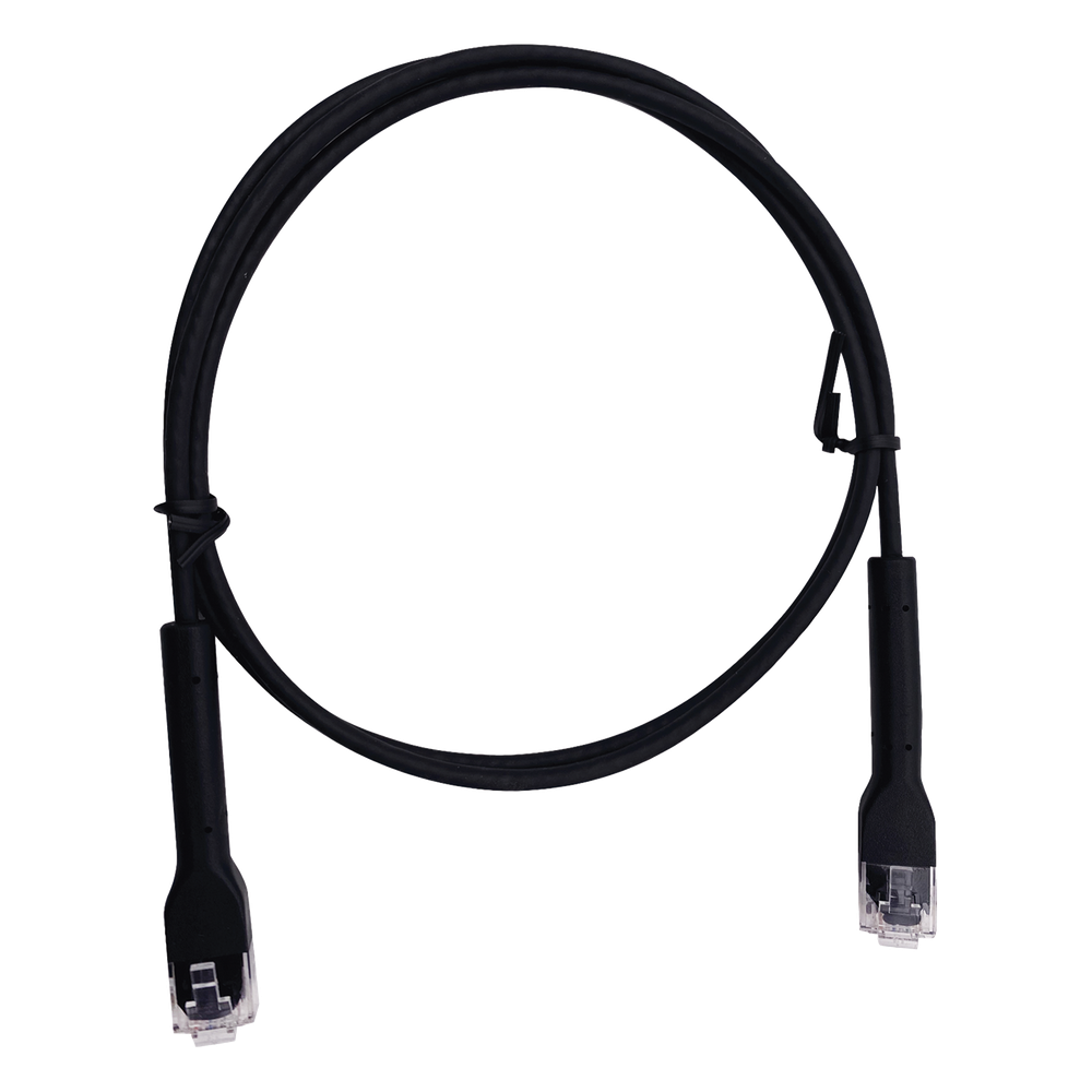 Mini Patch Cord Cat6 Ultra Slim 3 Metros (9.84 Pies) Negro Ahorra Espacio sin Organizadores, con Bota Flexible