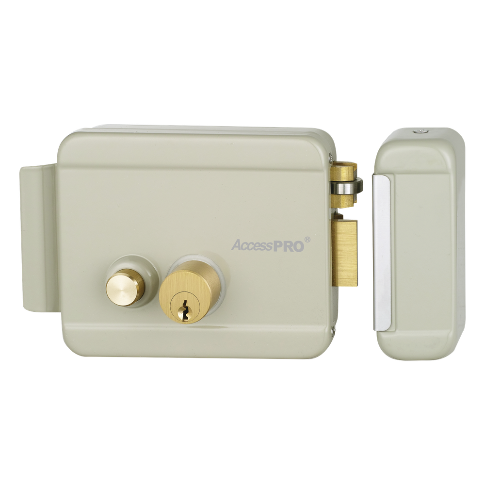 Cerradura Eléctrica con Botón de Salida/ Incluye Llave / Exterior / Derecha