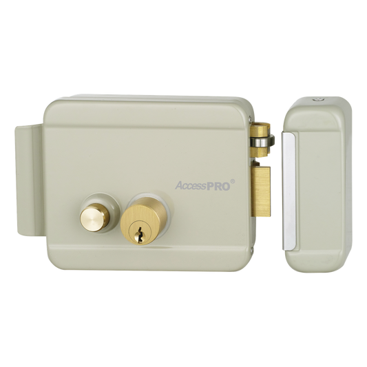 Cerradura Eléctrica con Botón de Salida/ Incluye Llave / Exterior / Derecha