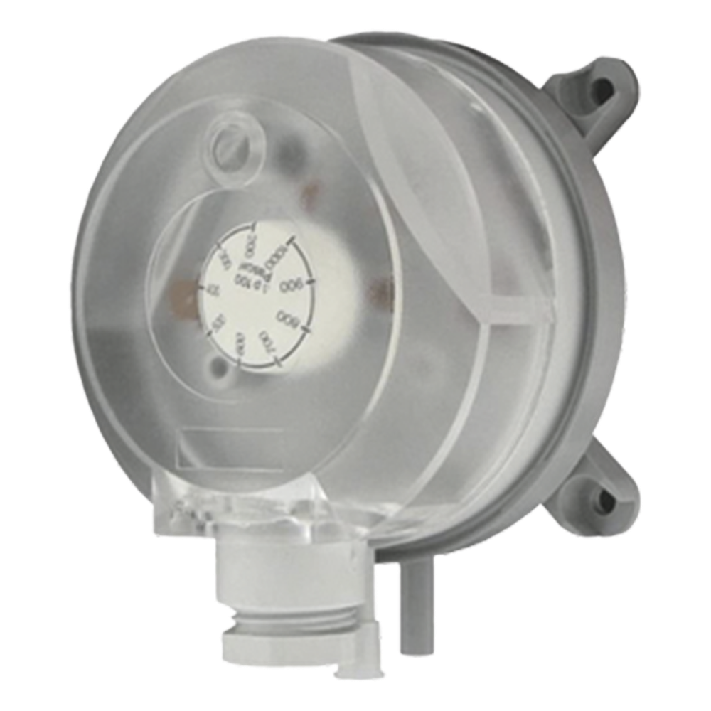 Interruptor de presión diferencial ajustable para aire y gases no combustibles, rango 0.08 a 20 pulgadas de columna de agua