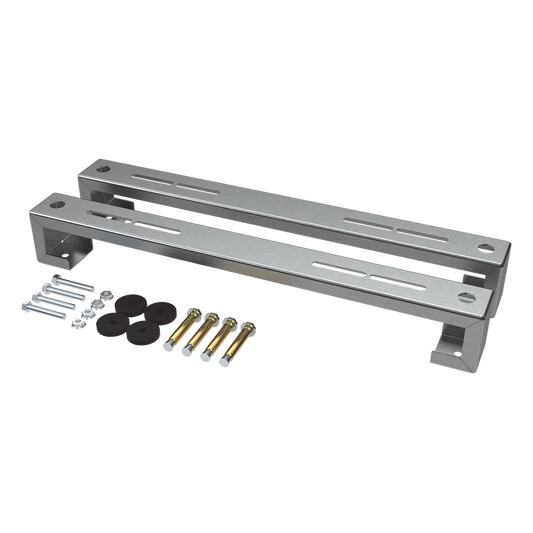 Base para minisplit para piso universal ajustable para capacidades de 1 a 3 toneladas con pernos deslizables y amortiguación