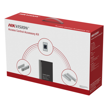 Kit HIKVISION para para Control de Acceso / Fuente 12 Vcd 2 A + Botón de Salida + Chapa Magnética 600 Lbs / Para Instalación de Control de Acceso