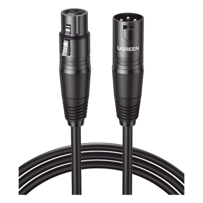Cable para Micrófono XLR Tipo Canon Macho a Hembra | 5 Metros Plug & Play | Anti interferencias | Triple Blindaje | Alta Calidad | Color Negro