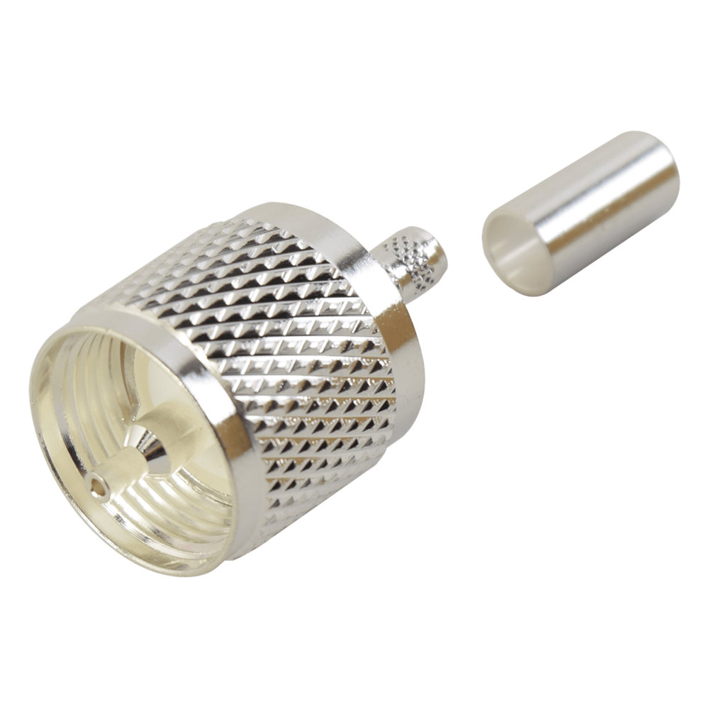 Conector UHF Macho (PL-259) de anillo plegable para cables RG-58/U, RG-142/U