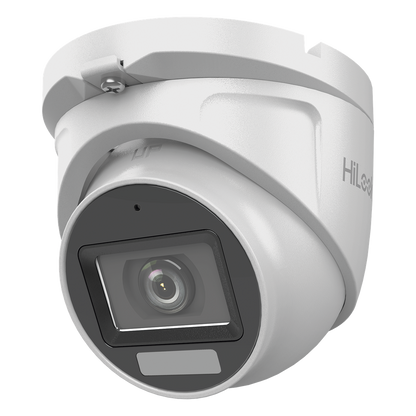 [Dual Light + ColorVu] Turret TURBOHD 2 megapixel / 30 mts IR + 20 mts luz blanca/ Lente 2.8 (100° de Visión) / Exterior IP66 / Audio por Coaxitron