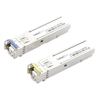 Transceptores Ópticos Industriales Bidireccionales SFP (Mini-Gbic) / Monomodo 1310 & 1550 nm / 1.25 Gbps / 1000BASE-BX / Conector LC/UPC Simplex