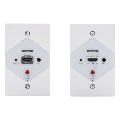 Kit Extensor HDMI en PLACAS DE PARED para distancias de 40 metros / Resolución 1080P @ 60 Hz / Cat 6/6A/ 7 / HDR/ Cero Latencia / Soporta Control