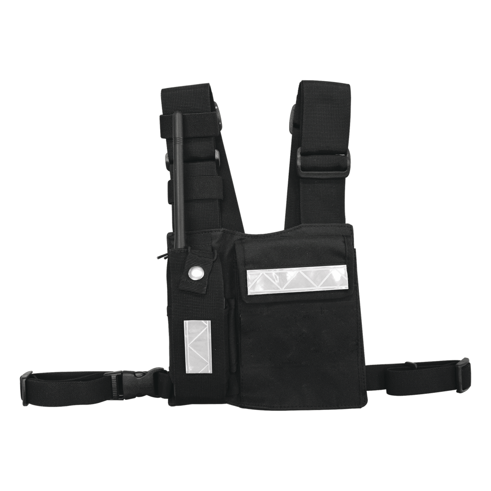 Pechera Universal Sin Logo con Soporte para Radio y Bolígrafo más Bolsa con Cinta Adherente para su Seguridad