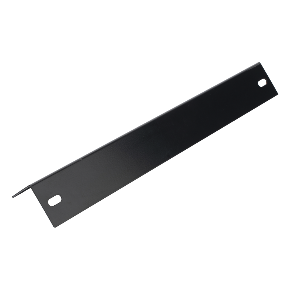 Ménsula Terminal para Escalera Tubular de 1.5" de Peralte y 12" de Ancho, Acabado con Pintura Epóxica Color Negro, Ideal para el Soporte y