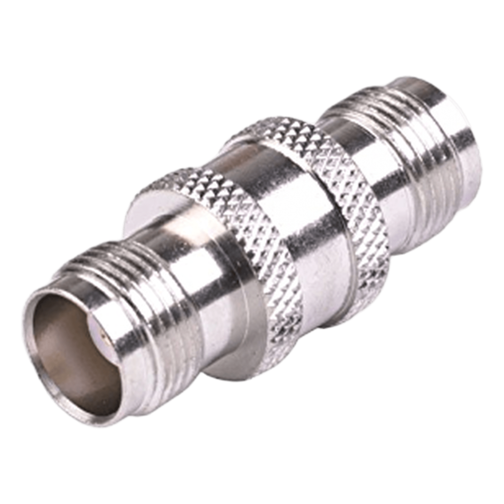 Adaptador Barril en Línea de Conector TNC Hembra a TNC Hembra, Níquel/ Oro/ Teflón