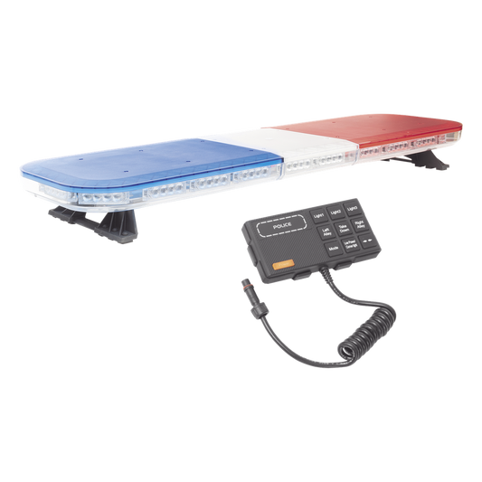Barra de luces de 47" rojo/azul, 88 LED, con control de tráfico en color rojo/azul, ideal para equipar unidades de seguridad pública