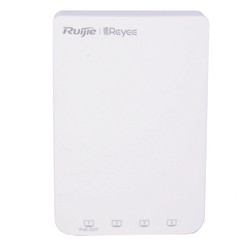 Punto de Acceso Wall Plate Wi-Fi 5 / 1267 Mbps Doble Banda / 802.11ac Wave 2 MU-MIMO 2x2 / 5 Puertos Gigabit / 1 Puerto PoE Out / Mesh / Beamforming