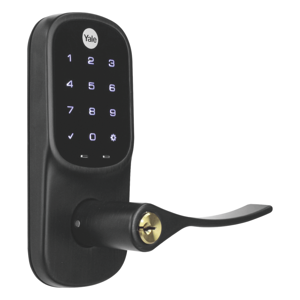 Cerradura YRL226 con Teclado Táctil y Manija /Smarphone Control Opcional/ bronce Antiguo/ Para puertas de 35 mm a 45 mm de espesor.