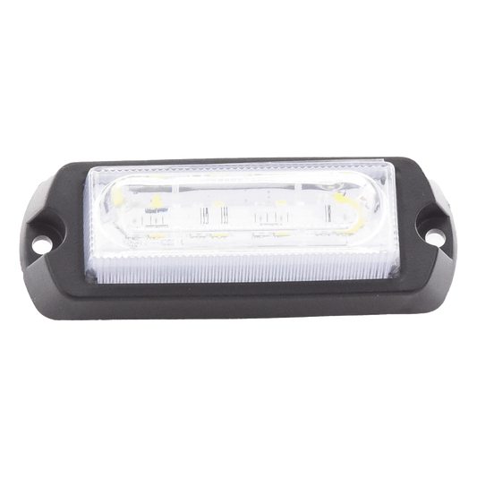 Luz Auxiliar Ultra Brillante de 8 LED, color Ámbar / Claro , con mica transparente.