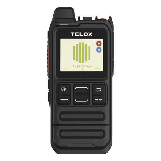 Kit Radio PoC LTE TELOX MT100 con servicio TASSTA TFLEXPTT y SIM YOBI 1GB por 12 meses / Audio 3W / IP54 / Batería 4000 mAh / GPS / Cifrado AES-256