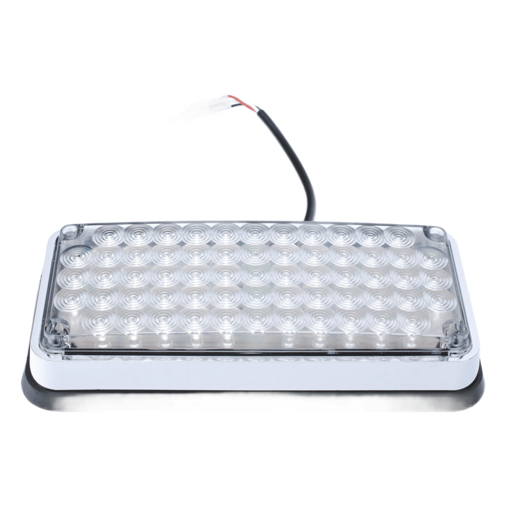 Luz de Advertencia de 7X3", Bicolor Rojo/Claro, Ideal para Ambulancias